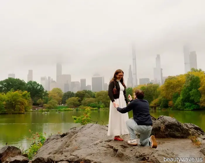 They Agreed—5 Dresses Worn by Real Brides for Their Engagement Photos