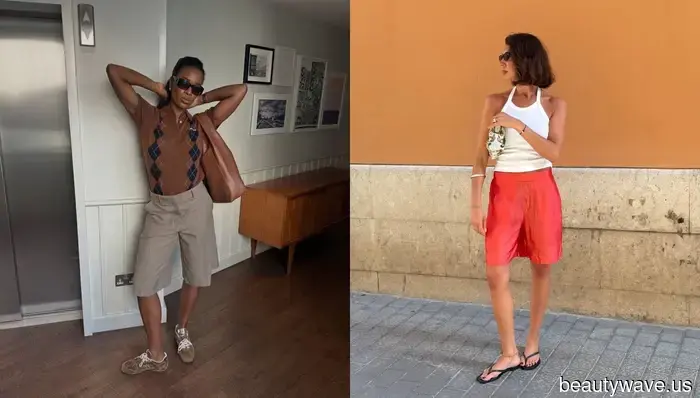 Long shorts appear more stylish when combined with these 7 particular items.