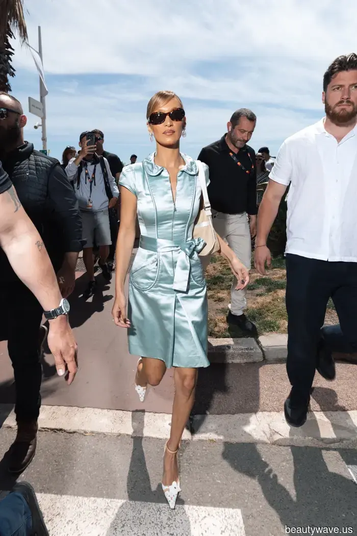 Avvistata a Cannes: Bella Hadid ha appena indossato la tendenza di colore che è ovunque su Zara e Ref in questo momento.