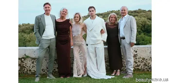This fashion-forward couple got married at a 19th-century Sicilian masseria, donning custom outfits created by the bride.