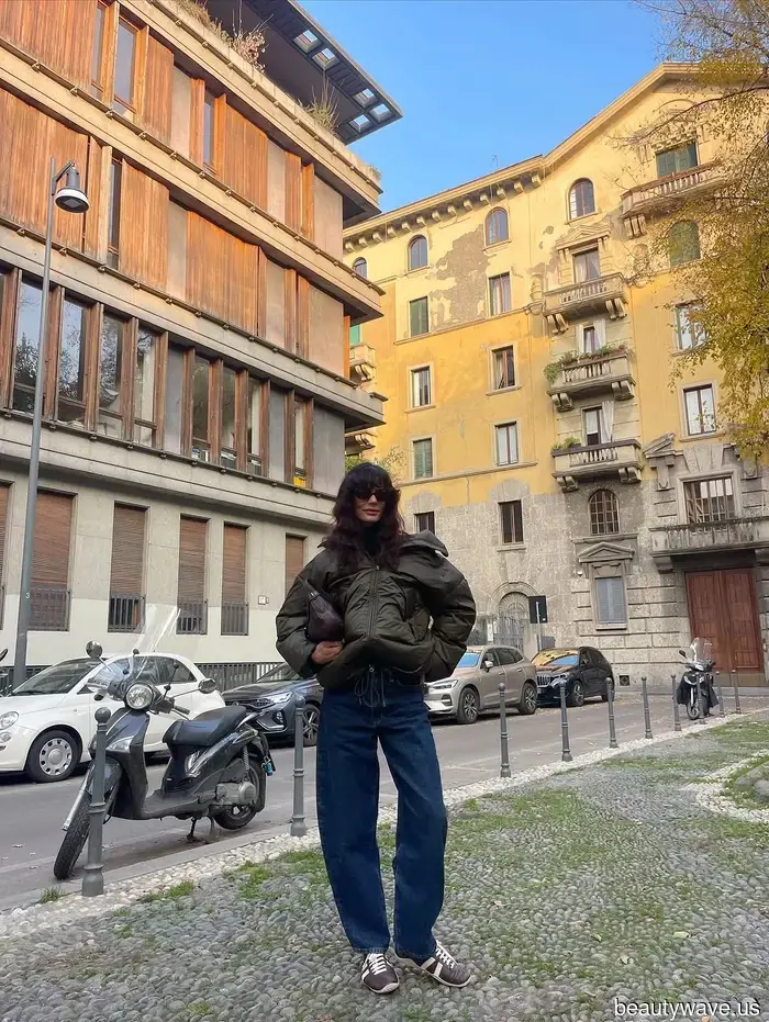 Cuando uses un abrigo de plumas este invierno, úsalo así, así y así.