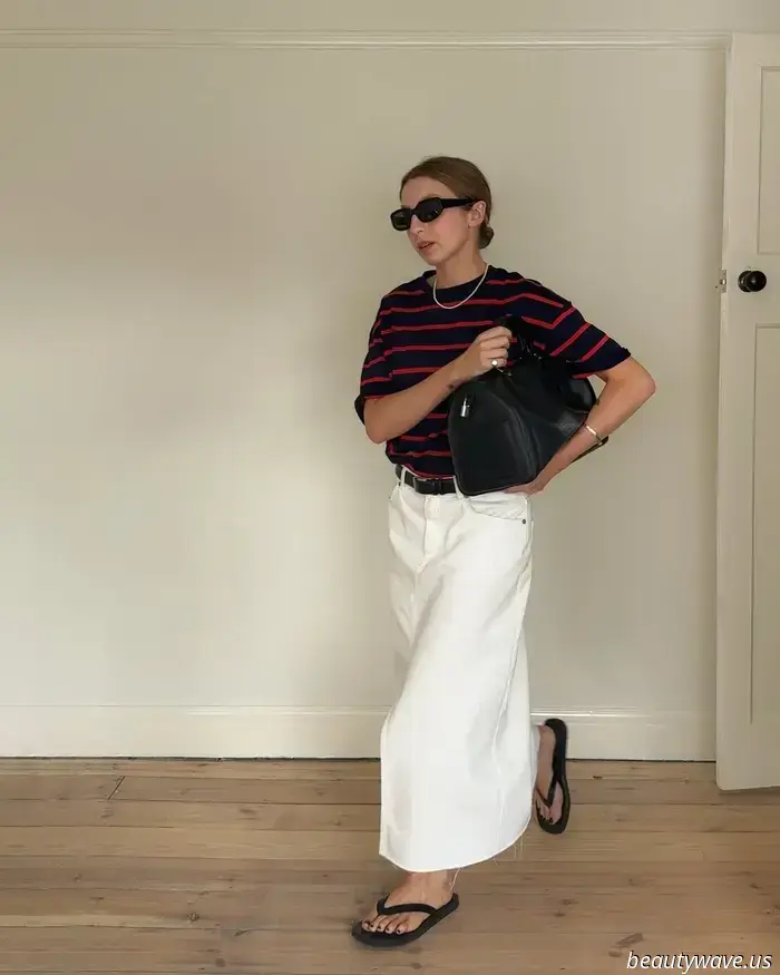 7 look semplici che dimostrano che gonna e sandali sono la combinazione più chic dell'estate