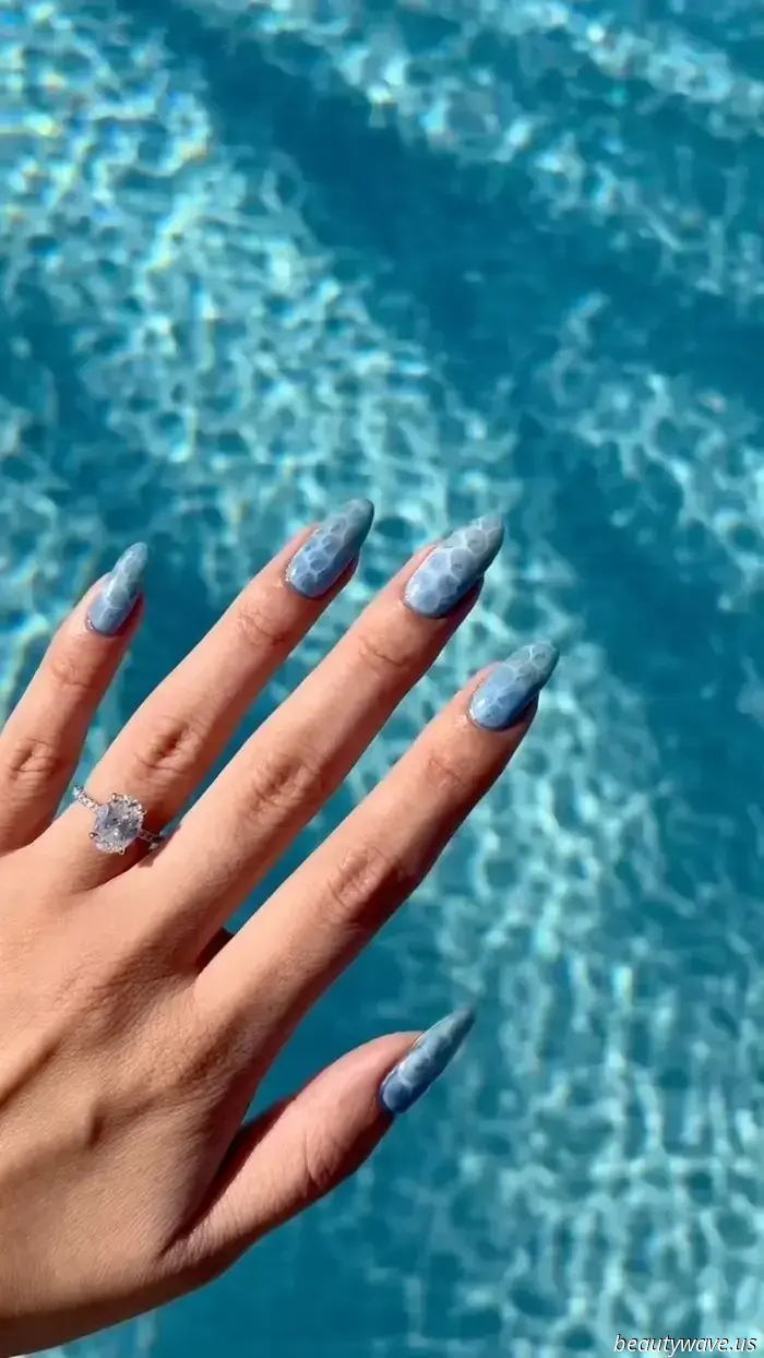 It's Official: "Pool Water" Nails Are Taking Over Milky Manicures This Summer.