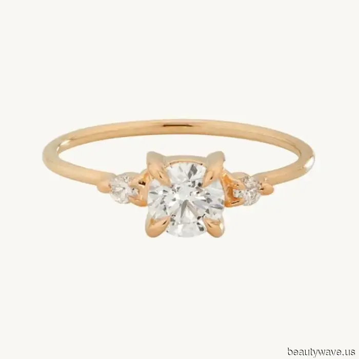 No, not oval solitaires—fashion's trendiest new brides are bringing back this anti-trend engagement ring.