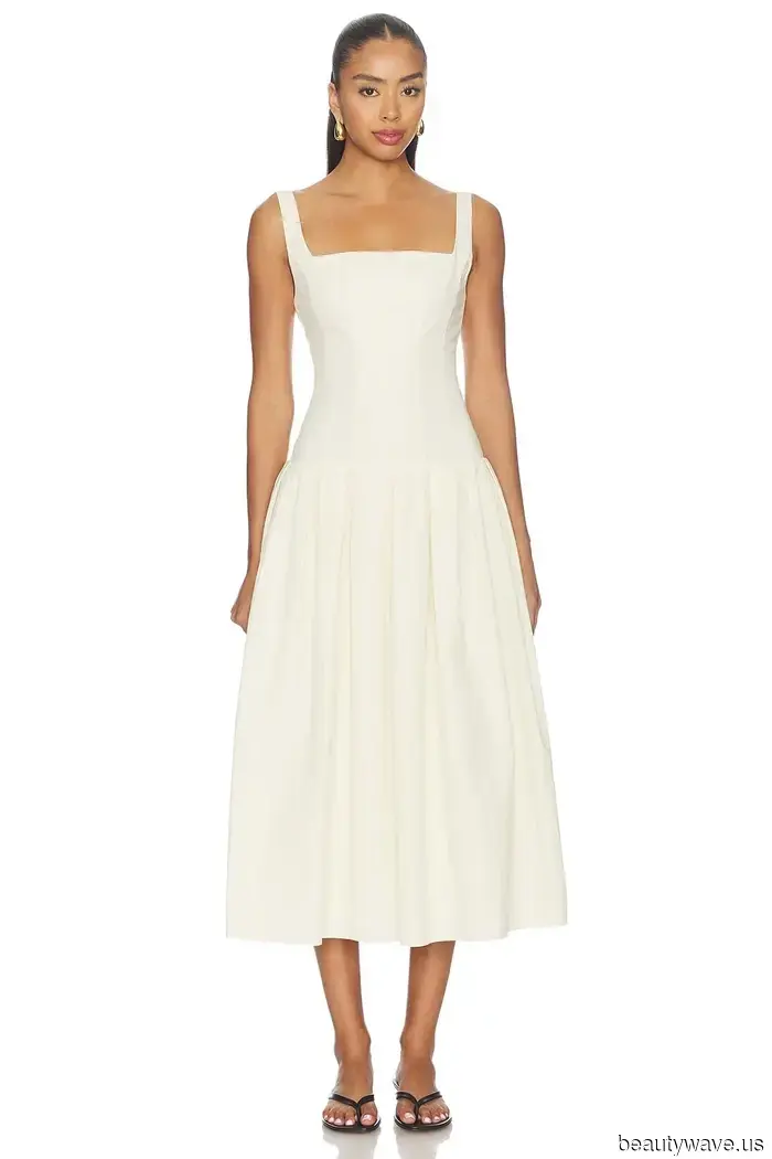 Women in their 40s seeking an elegant appearance can opt for this dress trend paired with these classic heels.