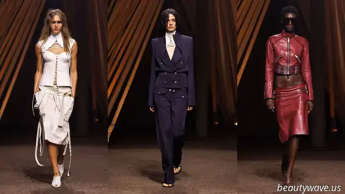 Corsetti, frange e tanti capi a vita bassa: Alexander McQueen reimmagina l'uniforme