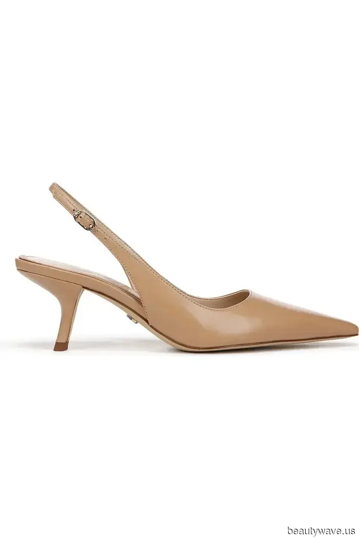Women in their 40s seeking an elegant appearance can opt for this dress trend paired with these classic heels.