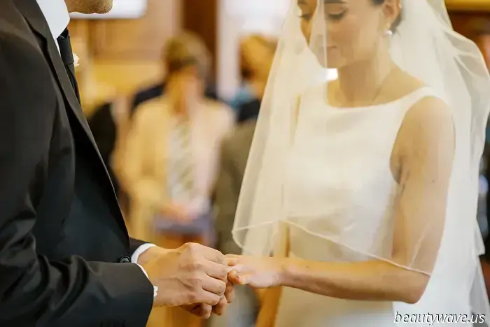 This lovely bride donned a stylish Reformation minidress for her intimate wedding in Wales, which had 26 guests.