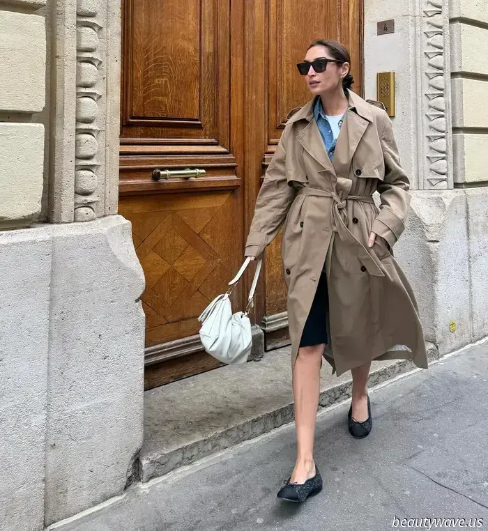 Skip the sneakers—this is the elegant flat-shoe style that French women pair with three different types of casual trousers.