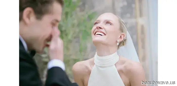 This stylish couple got married at a 19th-century Sicilian masseria in custom outfits created by the bride.