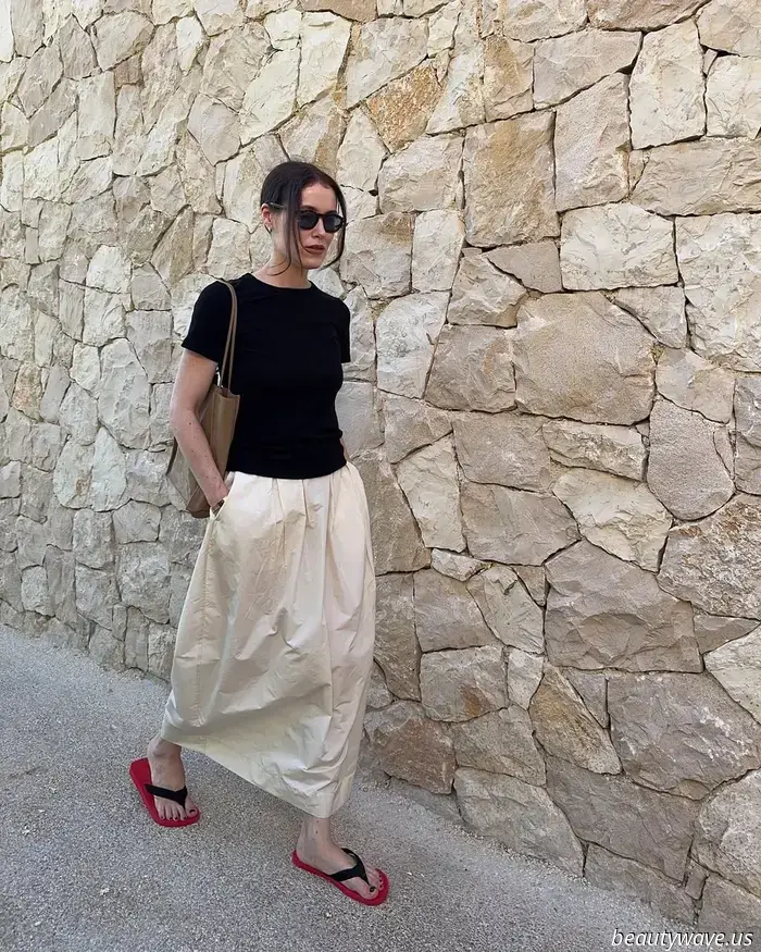 7 look semplici che dimostrano che gonna e sandali sono la combinazione più chic dell'estate