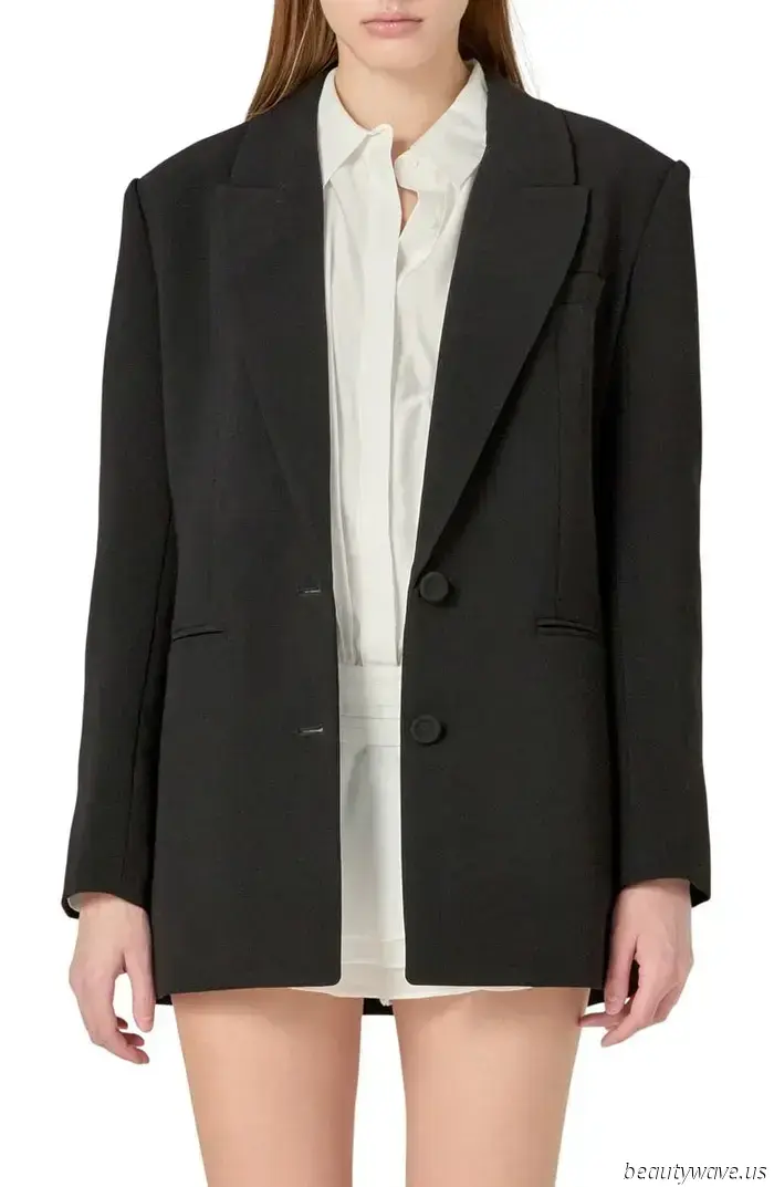 Jeans are excellent, but this is the must-have piece to pair with blazers.