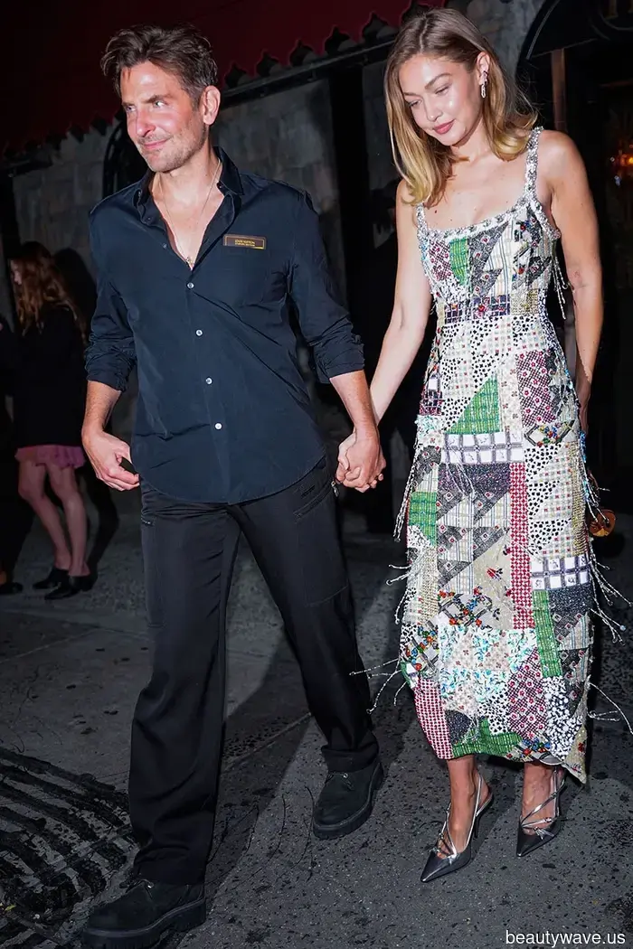 Questo è lo stile di tacco che Gigi Hadid ha indossato per rendere un vestito casual abbastanza elegante per una festa a New York.