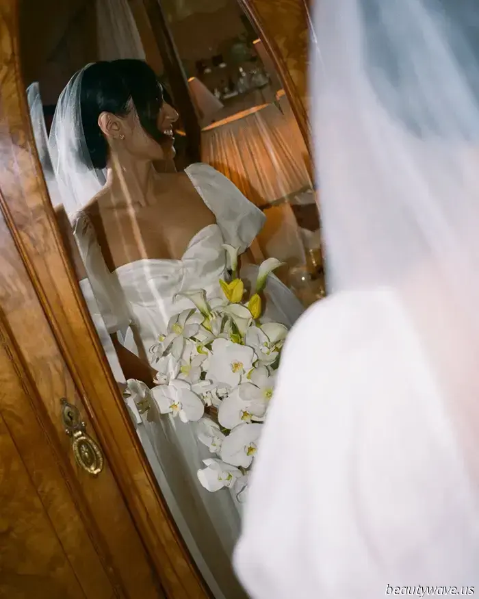 This stunning Babington House wedding featured a Brazilian welcome BBQ, a custom gown, and an adorable puppy.