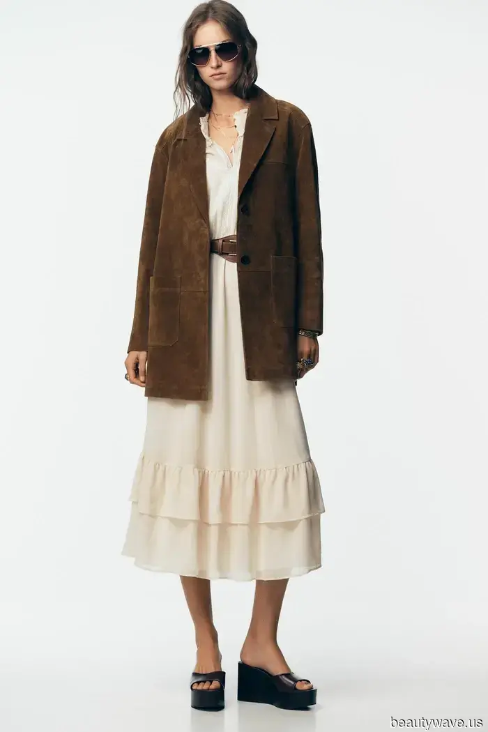 I looked for suede jackets with a designer appearance, and Zara's autumn collection came through.