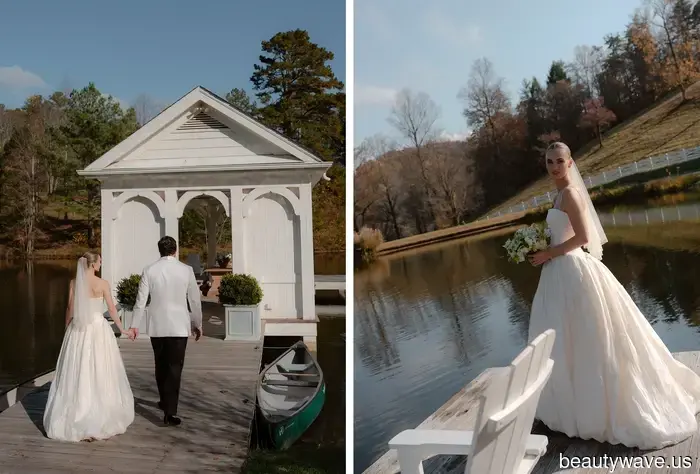 The bride chose Danielle Frankel and vintage Ralph Lauren for her wedding at Blackberry Farm.