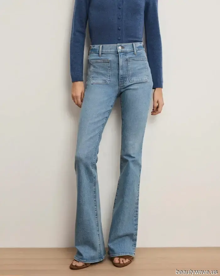 Not Skinny Jeans—Fashion Enthusiasts in Their 40s Are Embracing This Retro Denim Style Paired with Ballet Flats.