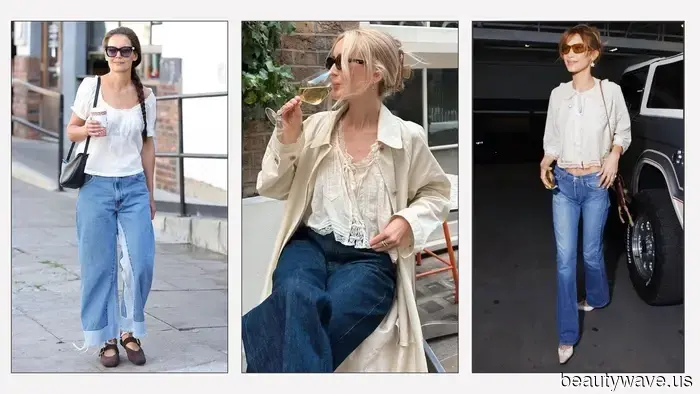 Nicht ein Tanktop, nicht ein T-Shirt: Der "veraltete" Top-Trend, den gerade jeder in der Mode mit seinen Jeans trägt.