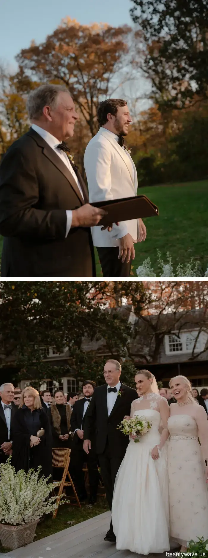 The bride chose Danielle Frankel and vintage Ralph Lauren for her wedding at Blackberry Farm.