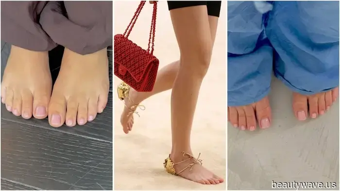Según Tastemakers, el color más chic para llevar en los pies es nada en absoluto.