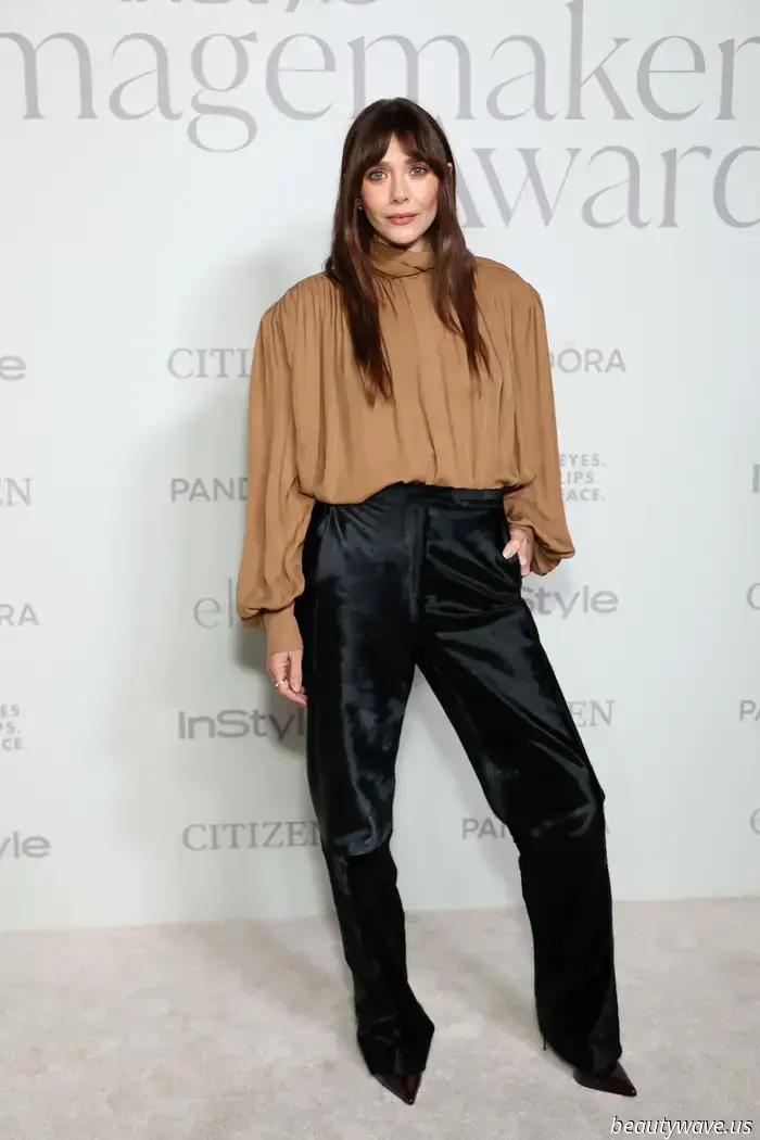 Elizabeth Olsen trug die übersehene Farbkombination, die Mary-Kate und Ashley zum Markenzeichen gemacht haben.