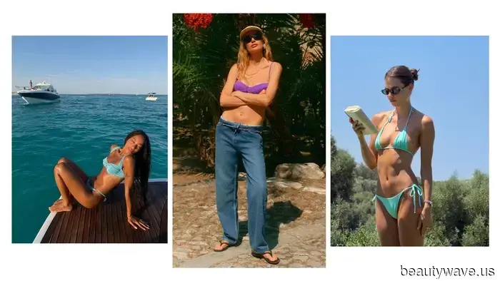 Out of nowhere, all the trendiest fashion influencers are sporting these two particular swimwear colors.