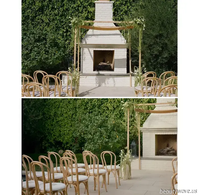 The owner of this vintage boutique chose to wear archival Calvin Klein for her intimate backyard wedding in Los Angeles.