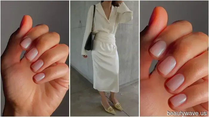 Not Chrome, Not Glitter—Aqua Glazed Nails Are the Trend to Embrace This August.