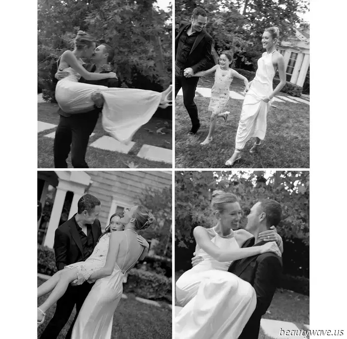 The owner of this vintage boutique chose to wear archival Calvin Klein for her intimate backyard wedding in Los Angeles.