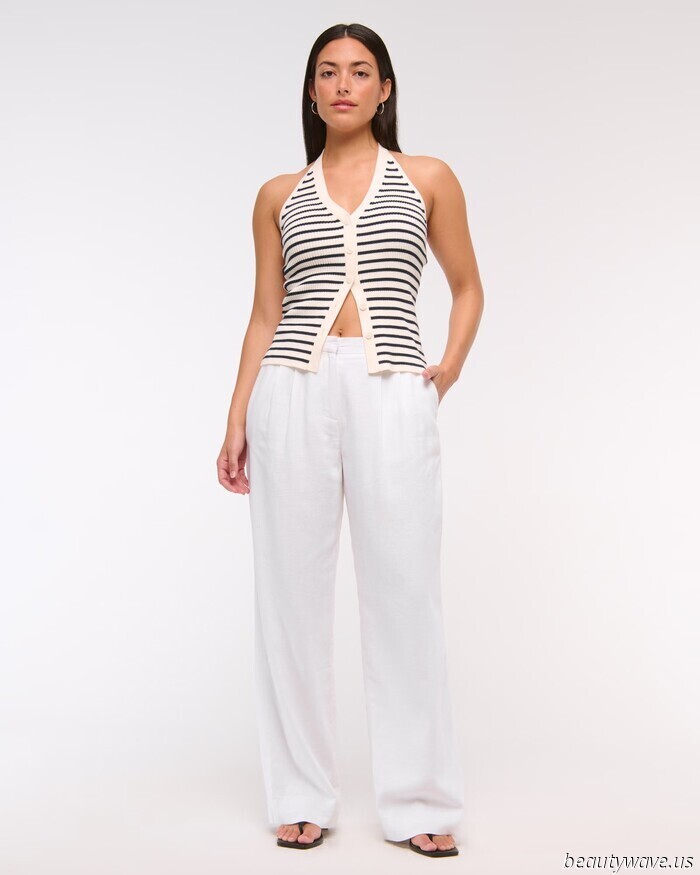 I looked for stylish, opaque white linen trousers, and these three pairs stood out as the best options.