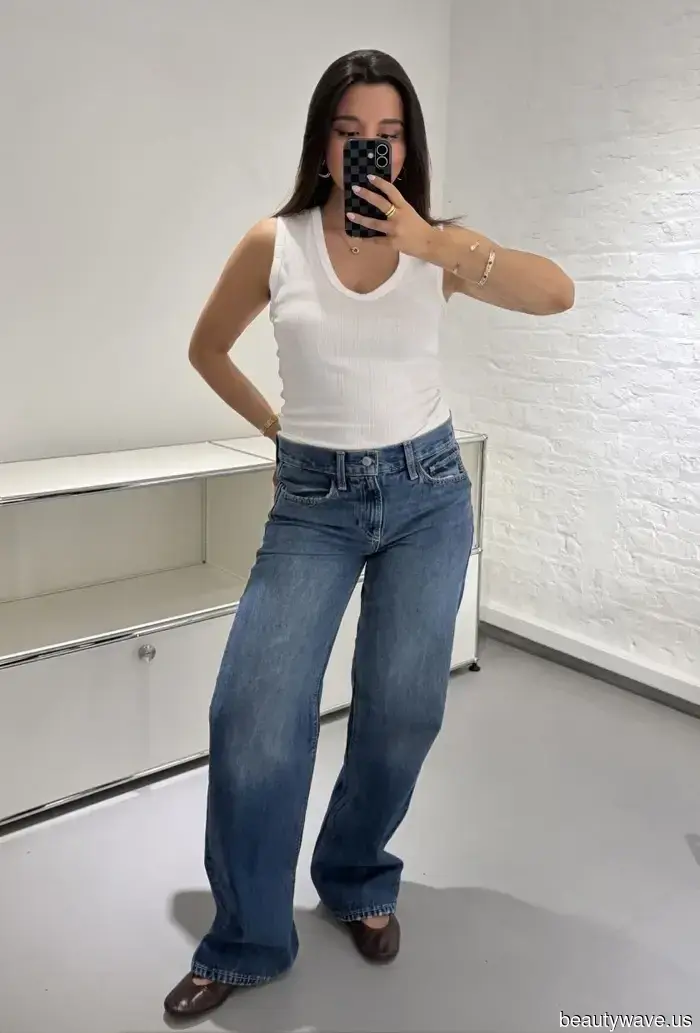 Hailey Bieber's jeans have officially arrived at Gap—believe me, they'll be sold out by next week.