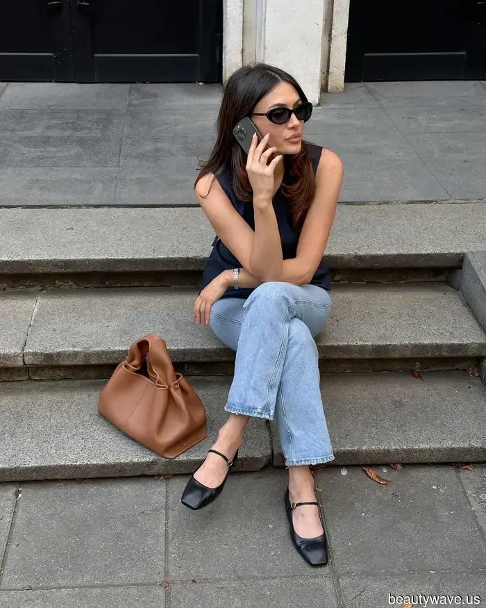 Not Skinny, Not Bootcut—The Three Types of Jeans Stylish Individuals Are Pairing With Ballet Flats Now Through 2027.