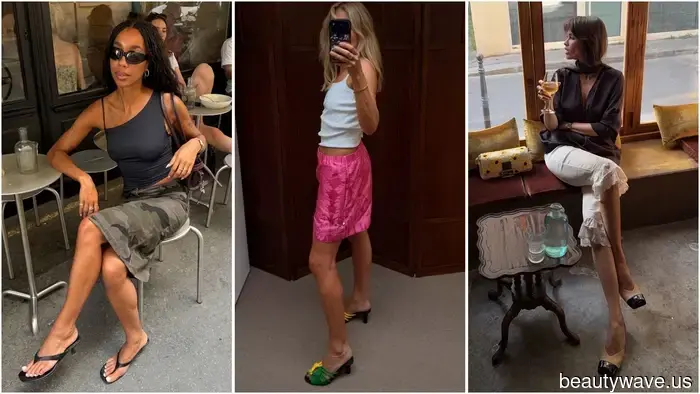 Skip the jeans—I believe that flip-flops and ballet flats appear most stylish when matched with this summer trend.