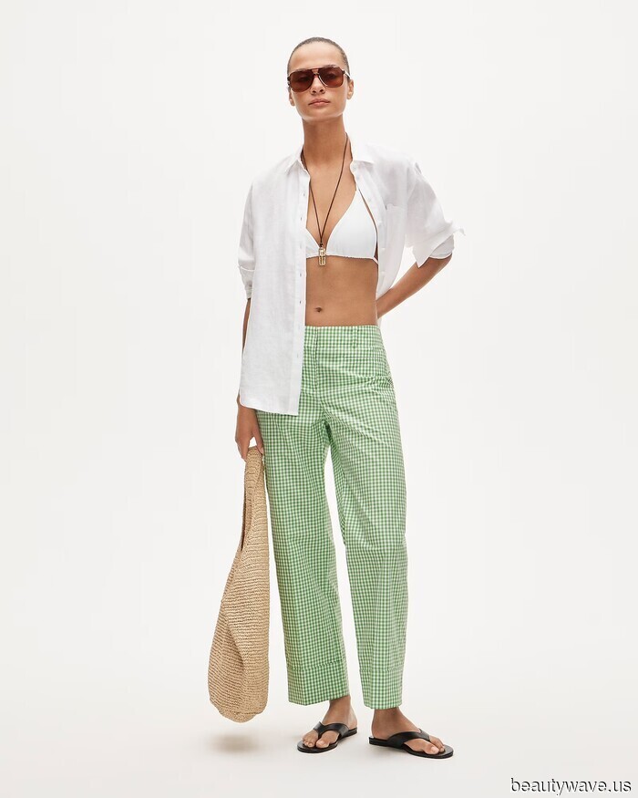 It seems that we're now only wearing pants with bikinis to the beach (apologies, shorts, you're no longer in fashion).