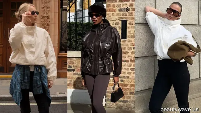 Forget about fleeces and hoodies—this is the must-have jacket for pairing with plain leggings.