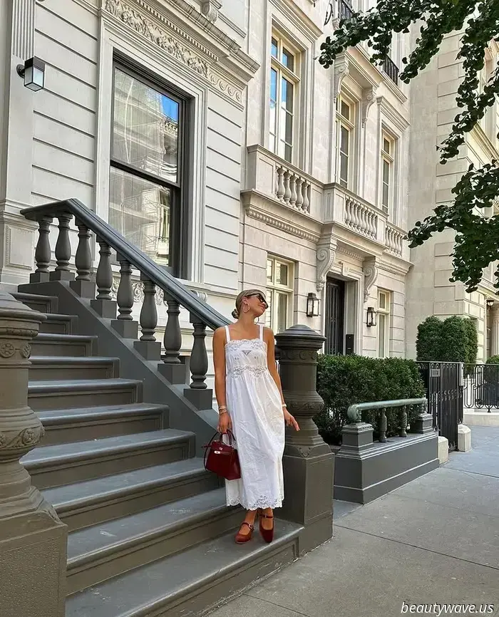 This lovely flat shoe enhances midi skirts and dresses in ways that sneakers never can.