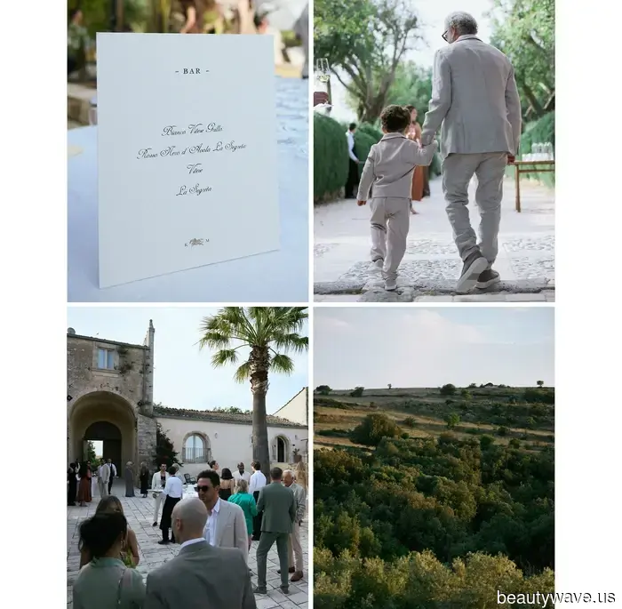This fashion-forward couple got married at a 19th-century Sicilian masseria, donning custom outfits created by the bride.