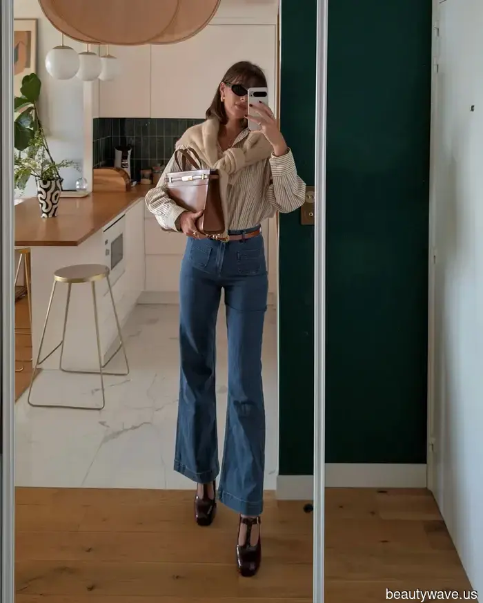 Pariser haben heimlich Skinny-Jeans durch diesen schicken Jeans-Trend ersetzt&mdash;jetzt sehe ich ihn bei M&S, Mango und…