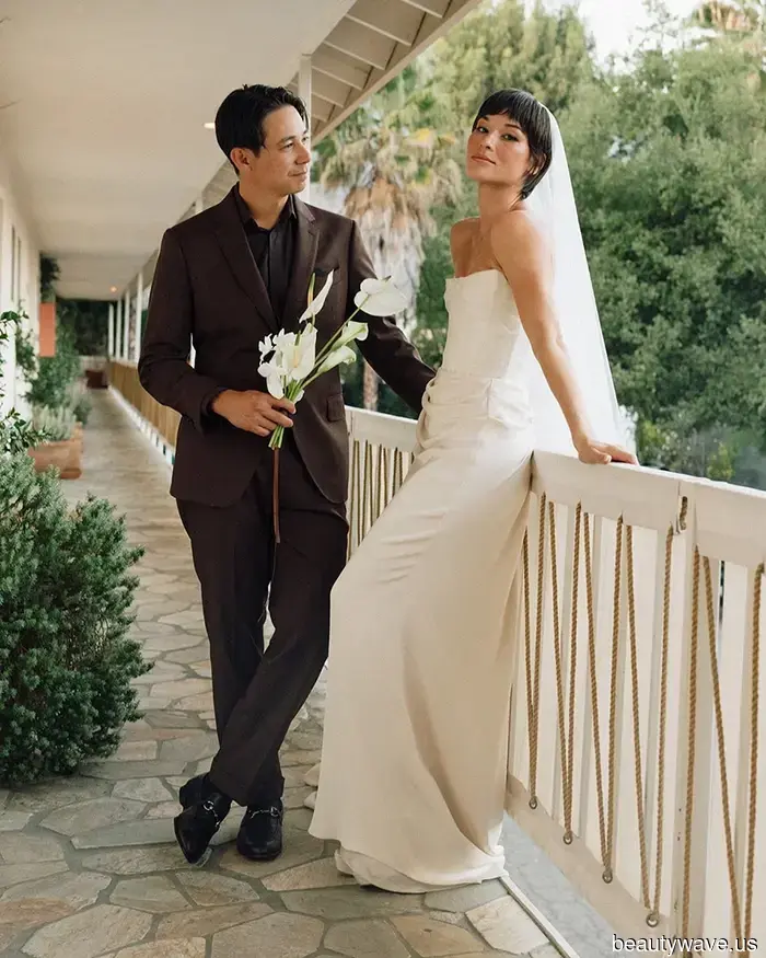 The Bride Donned a Unique Custom Look for Her Upscale Backyard Wedding in Ojai.