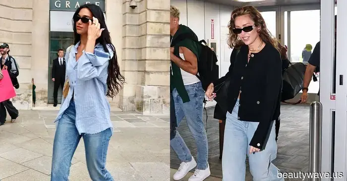 Dua Lipa and Miley Cyrus swapped their dark-wash denim for this nostalgic '90s style.