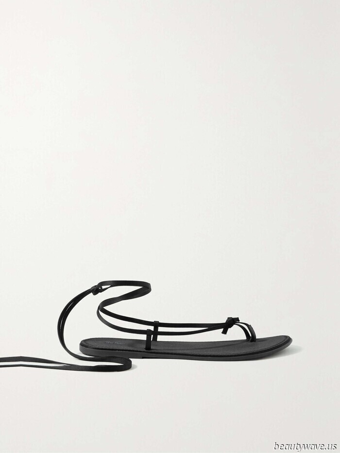 Skip the flip-flops—these attractive flat sandals elevate the style of white skirts significantly.
