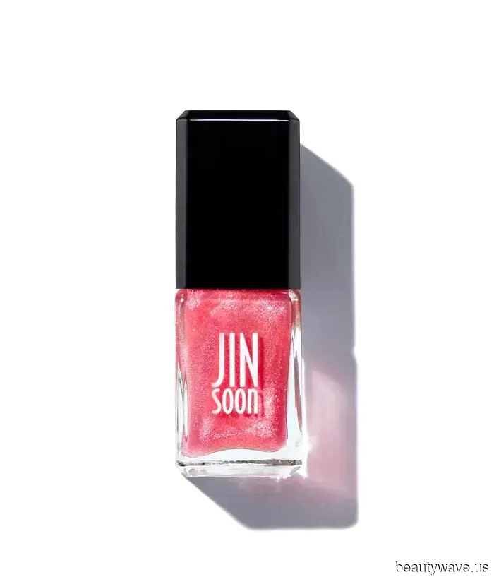 Anne Hathaway sported this sheer pink nail polish priced at $18 during the filming of The Devil Wears Prada 2.