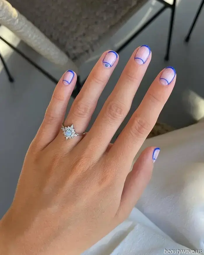 If you find French tips uninteresting, you should consider the half-moon manicure instead.