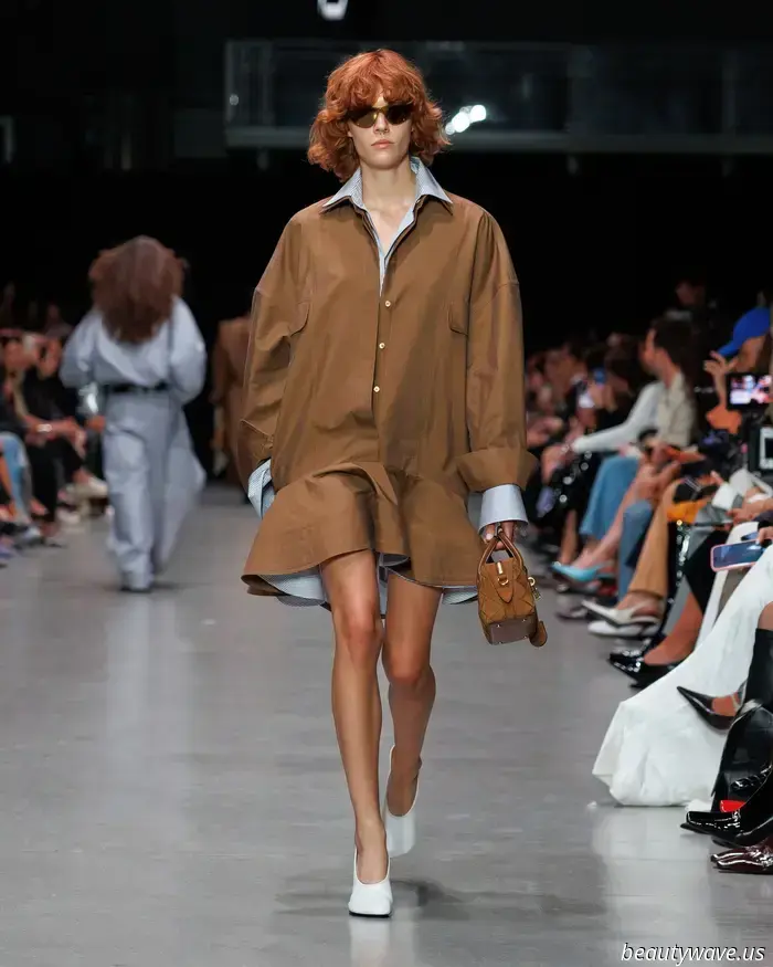 Stella McCartney: Ausgewogene Power‑Anzüge und ätherische Kleider in einer Kollektion, die von Kontrasten lebte.