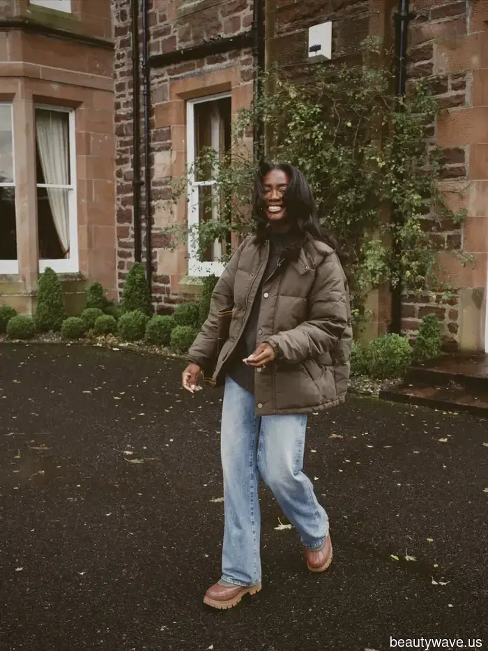 Cuando uses un abrigo de plumas este invierno, úsalo así, así y así.