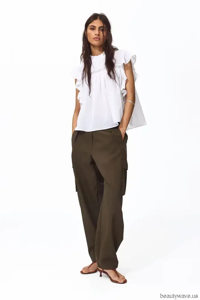 In Los Angeles and Paris, the most stylish dressers continue to return to this summer outfit of a blouse, jeans, and flat shoes.