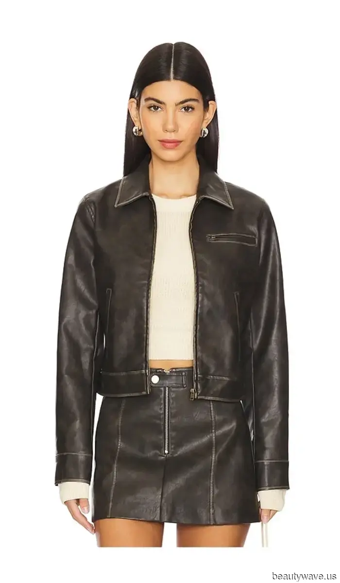 Neither Brown Nor Black—The Leather Jacket Trend That Every Stylish Person Is Combining With Jeans and Skirts This Fall.