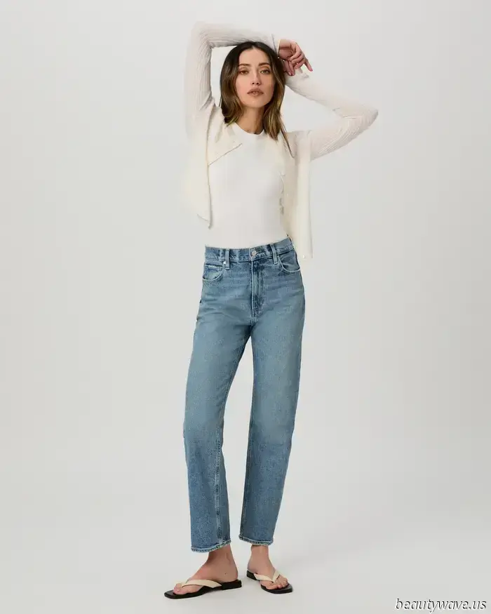 Der Trend zu hübschen Tops, den alle in der Mode nutzen, um ihre Jeans aufzuwerten.