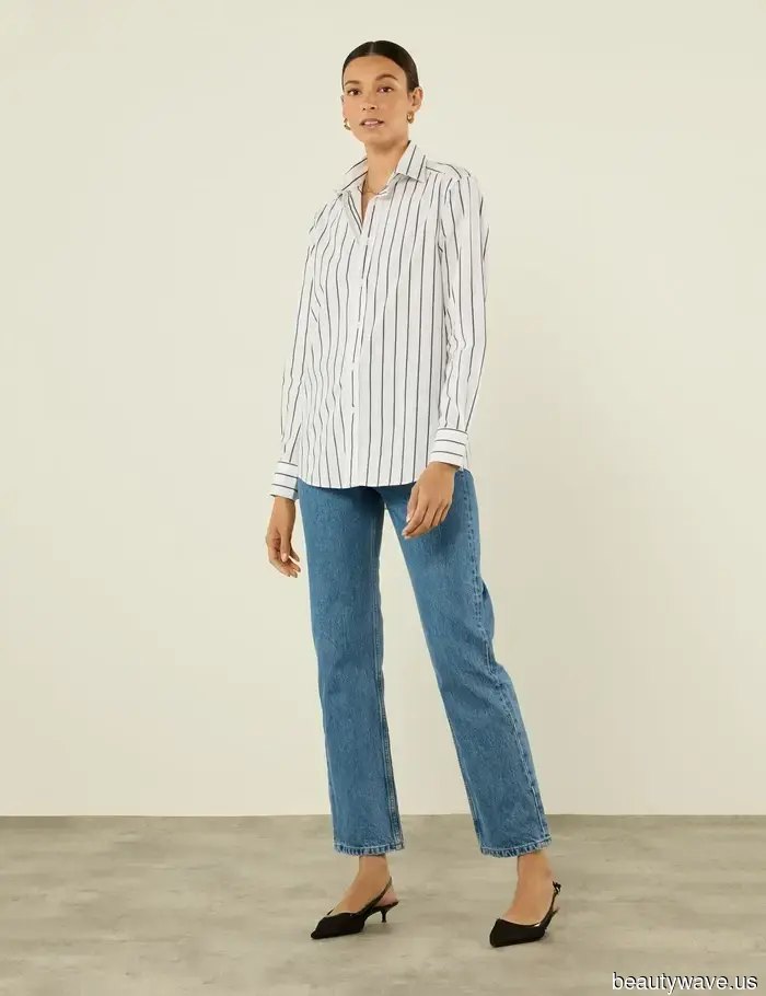 Wenn Pariser und Londoner nicht wissen, was sie anziehen sollen, greifen sie zu dieser einfachen Kombination aus Jeans und Oberteil.