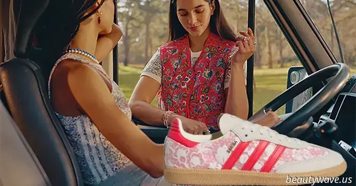 The collaboration between Adidas and Liberty London has just been released, and the Samba sneakers are expected to sell out quickly.